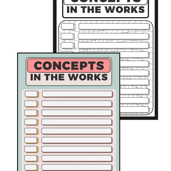 Concepts in the Works Writing Tracker