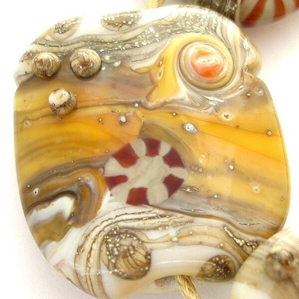 SALE    Fossil River Handmade Lampwork Bead Set