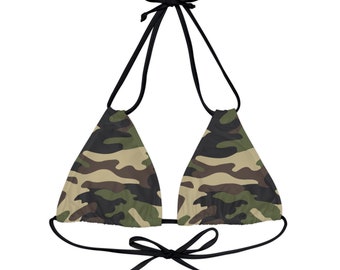 Camo Strappy Triangle Bikini Top, Revolution Apparel 1776