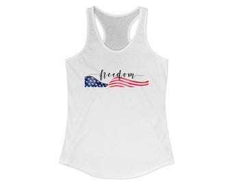 Freedom Script Women's Racerback Tank Top