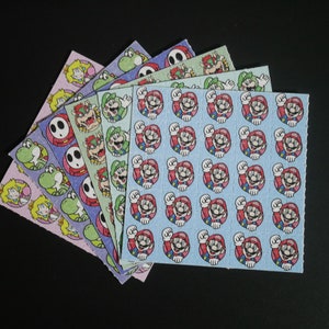 Personaggi Super Mario - Mini Blotter Art - 9 cm x 9 cm - 100 schede *SENZA LSD* *Carta assorbente di alta qualità*