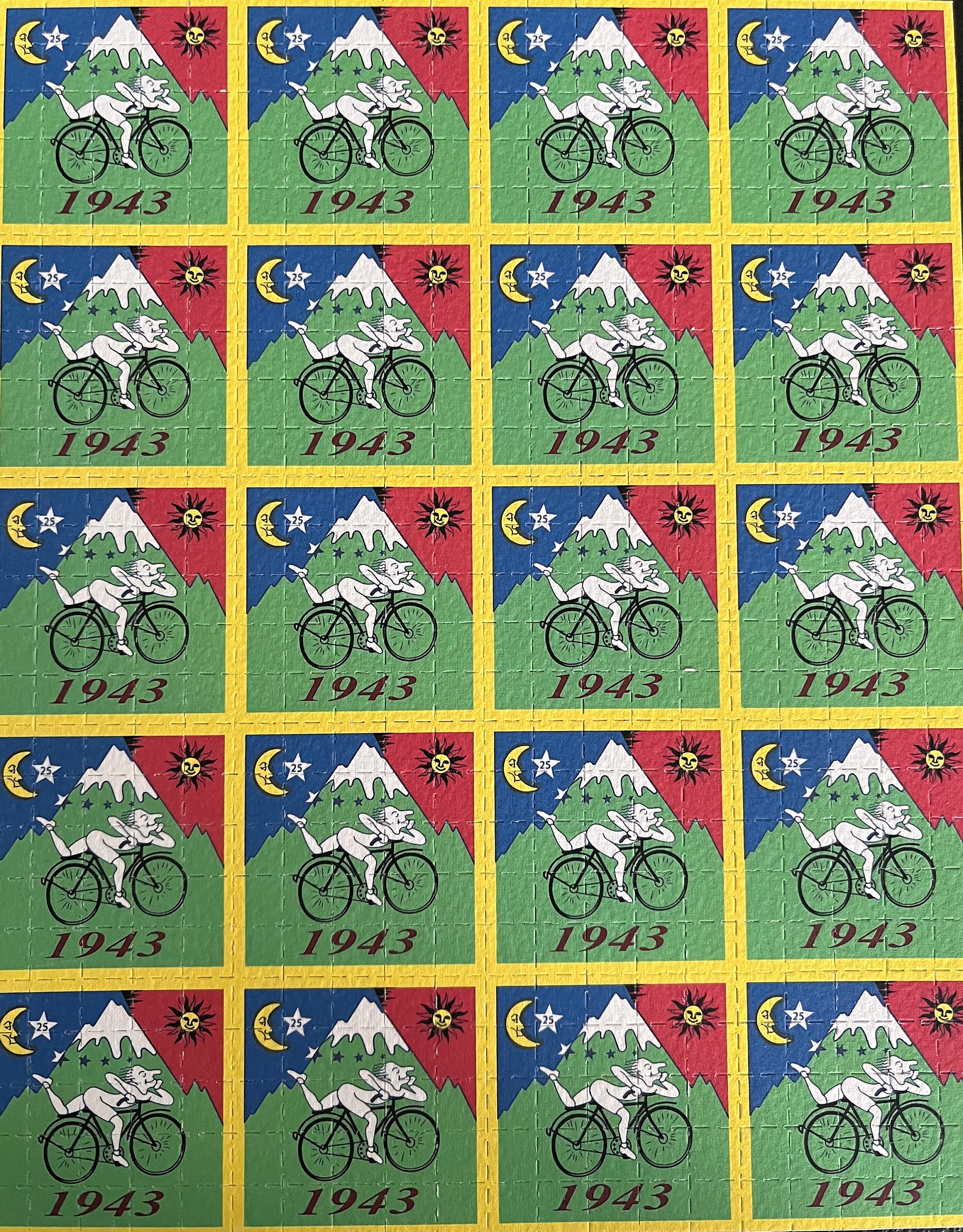 ブロッターアート アルバート・ホフマン 自転車の日1943年