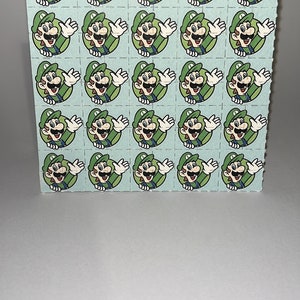 Luigi (Super Mario) - Mini Blotter art - 9 cm x 9 cm - 100 compresse/pezzi *SENZA LSD* *Carta assorbente di alta qualità*