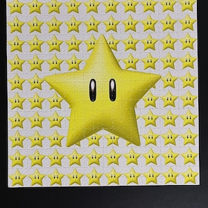 Super Mario Star - Arte assorbente - 18 cm x 18 cm - 400 compresse/pezzi *SENZA LSD* *Carta assorbente di alta qualità*