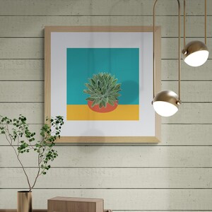 Succulent Wall Art,Colorful Desert Art,Succulent Art Prints,Modern Desert Decor,Southwest Art,Botanical Prints,Housewarming Gift,Plant Lover image 3