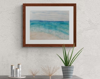 Original Seascape Watercolor Painting,Ocean Art-Coastal Wall Art,Beach Painting,9x12,Calming Ocean Art,Beach Decor,Ocean Landscape Artwork