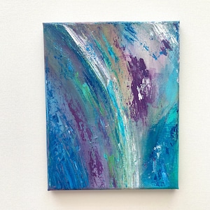 Original Abstract Floral Acrylic Painting: Nature Inspired Wall Art