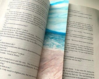 Set of 2 Hand Painted Watercolor Ocean Bookmarks,Book Lovers Gift,Beach Lover Gifts,Ocean Bookmark Set,Gift For Bookworm,Gift For Reader