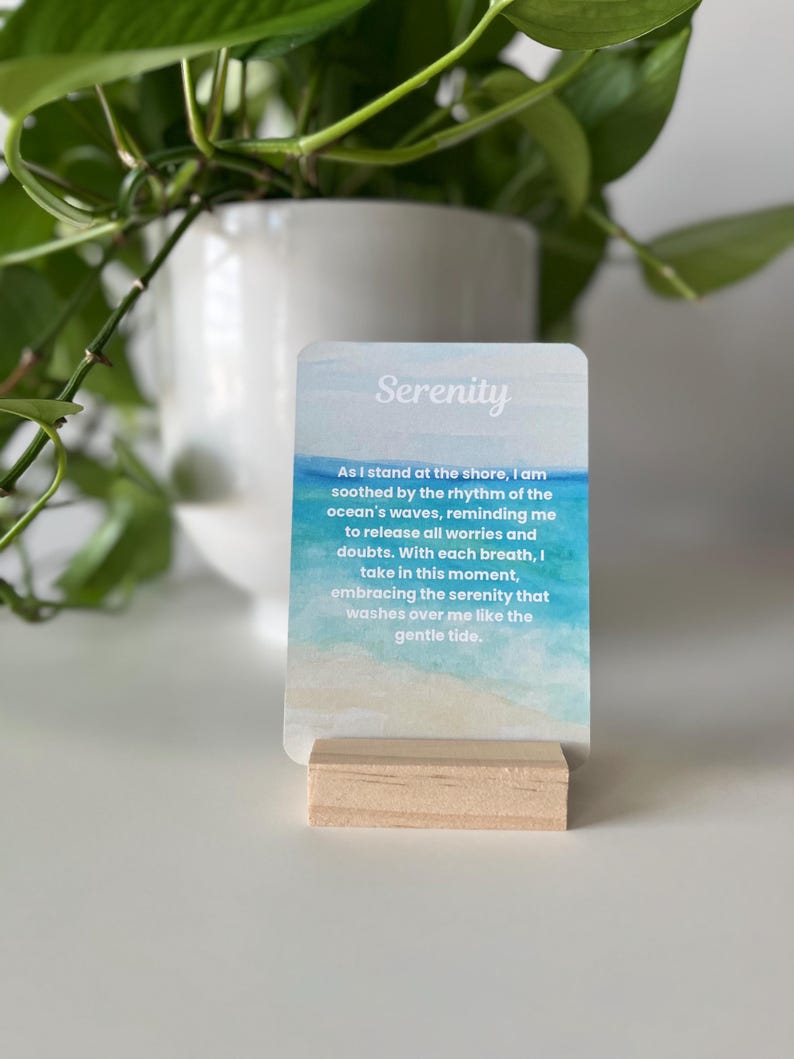 Nature-Inspired Positive Affirmation Card Deck, Hand-Painted Watercolor Art, Daily Intentions for Self-Love & Mindfulness,Artist Designed image 11