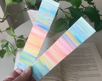 Hand Painted Abstract Bookmarks,Set of 2,Watercolor Painting,Unique Book Lovers Gift,Gift For Bookworms,Handmade Art Bookmark,Teachers Gift