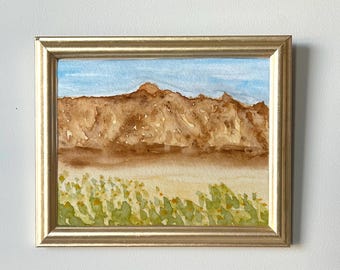 Original Desert Watercolor Painting: Southwestern Landscape Art (5x7)