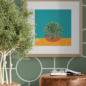 Succulent Wall Art,Colorful Desert Art,Succulent Art Prints,Modern Desert Decor,Southwest Art,Botanical Prints,Housewarming Gift,Plant Lover image 8