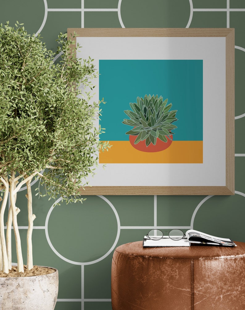 Succulent Wall Art,Colorful Desert Art,Succulent Art Prints,Modern Desert Decor,Southwest Art,Botanical Prints,Housewarming Gift,Plant Lover image 8