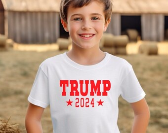Camiseta infantil Trump 2024: Camiseta infantil MAGA patriótica