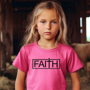 Faith Cross T-Shirt Christian Gift Church Top Love and Grace Bible Verse Religious Prayer Tee Simple Cute Inspirational Soft Comfortable
