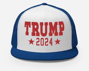 TRUMP 2024 truckerpet: geborduurd MAGA Republican USA
