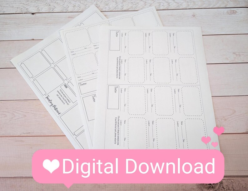 Traveling Postcard Sticker Backing: 4x6, 5x7 (digital Download) - Etsy