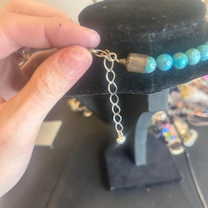 turquoise beaded sterling silver necklace