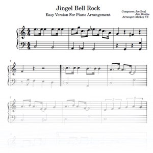 Jingle Bell Rock - Easy Piano score