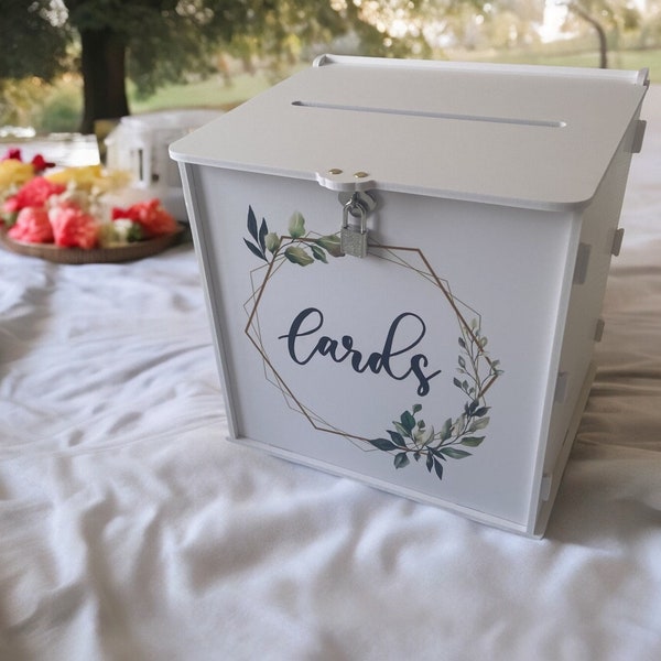 Kartenbox für Hochzeit | Hochzeitskartenbox | Weißer Hochzeitsbriefkasten | Kartenbox | Hochzeitskarten