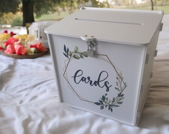 Kartenbox für Hochzeit | Hochzeitskartenbox | Weißer Hochzeitsbriefkasten | Kartenbox | Hochzeitskarten