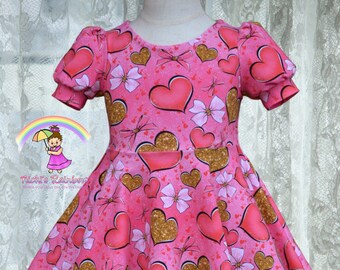 Sweet Hearts and Bows knit twirl dress