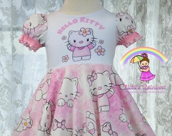 SIZE 4T HK  Kitty Pink Twirl Dress