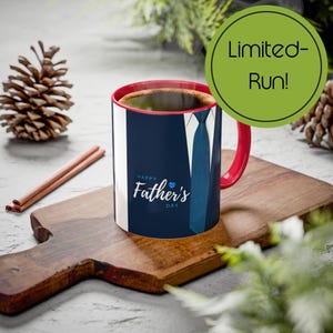 Happy Father's Day Tasse - Perfektes Geschenk für Papa, Stiefvater oder Opa - Tolles Geburtstagsgeschenk für Paare Bunte Tassen (11oz, 15oz)