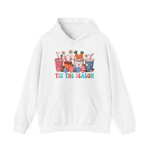 Cat Hoodie Sweatshirt for Women & Men, Whimsical Cartoon Fleece, Cozy Casual Spring Wear, Easter Gift Idea, Fun Animal Pullover