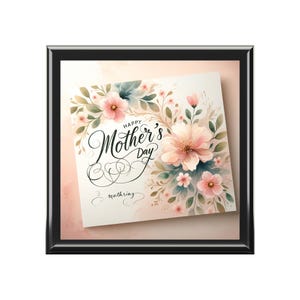 Elegante organizador de almacenamiento de joyas de madera: cofre de recuerdos hecho a mano para collares, anillos y accesorios. Regalo para el día de la madre de un niño.
