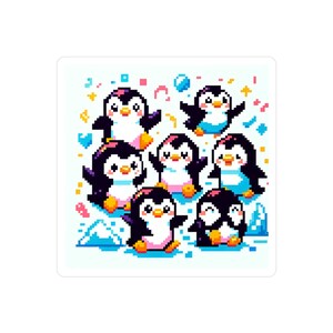 Funny Penguin Reality Kiss-Cut Vinyl Decals: Custom Die-Cut Stickers for Laptops, Hydroflasks & More