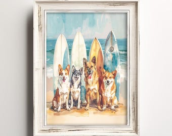 気まぐれなボート遊びをする犬たち | 犬好きのための空想的なアート