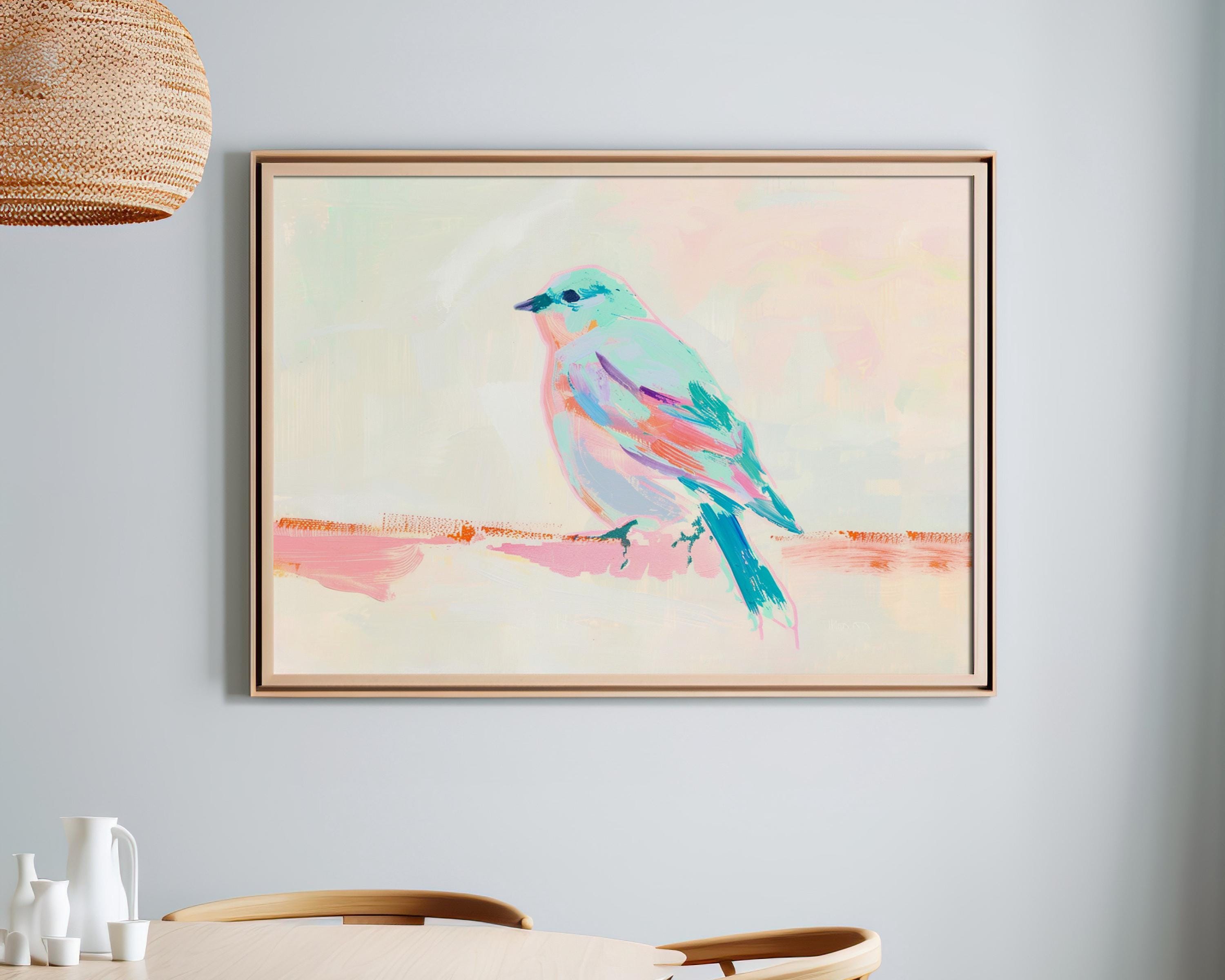 Pastel Eastern Bluebird Art - Colorful Pastel Bird Painting - Spring ...