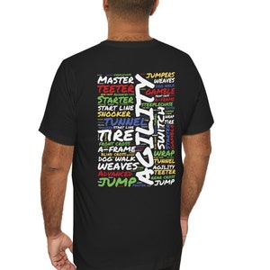 Fun Dog Agility Tee; Dog Agility T-Shirt; Agility T-Shirt, Dog Handler T-shirt, Dog Sports Tee, Dog Agility Gift, Dog mom, Dog dad