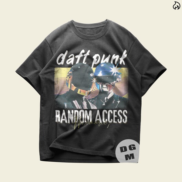 Limitiertes Daft Punk Unisex-T-Shirt aus schwerer Baumwolle