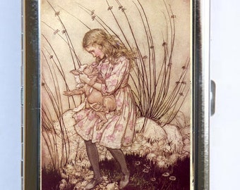Arthur Rackham Alice in Wonderland Cigarette Case Wallet Business Card Holder fairytale