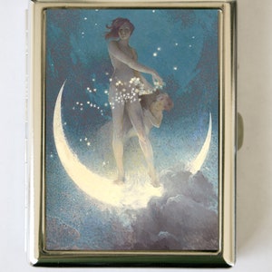 Estuche para cigarrillos con forma de luna de The Witches Sabbath, billetera y tarjetero