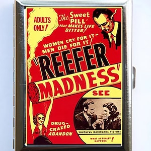 Reefer Madness Zigarettenetui Brieftasche Visitenkarten-Halter