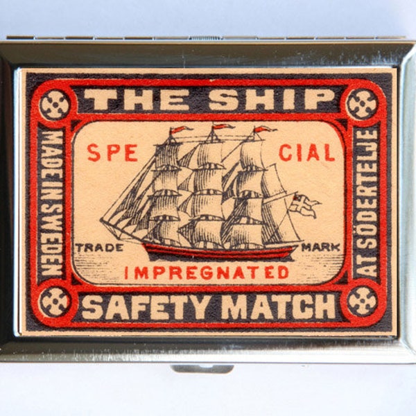 The Ship Sailor Cigarette Case Wallet Business Card Holder