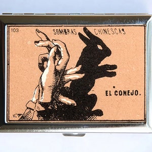 El Conejo Kaninchen Schatten Tier Zigarettenetui Brieftasche Visitenkartenhalter