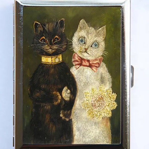 Estuche para cigarrillos con forma de gato para bodas, cartera, tarjetero