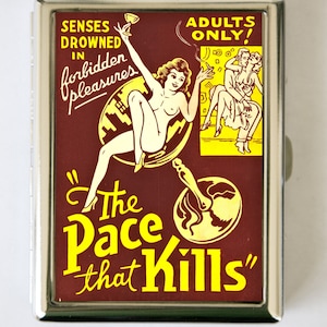 Pace That Kills Poster Zigarettenetui Brieftasche Visitenkartenhalter Pulp seltsam Anti Droge