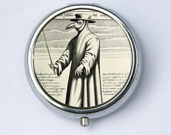 Plague doctor Pill Case pillbox holder box psychobilly gothic punk odd death