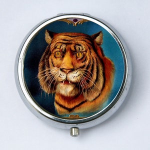 Tiger PILL CASE pillbox pill box holde