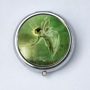 Fairy Pill Case pillbox pill box with a wand fairytale Kitsch art nouveau