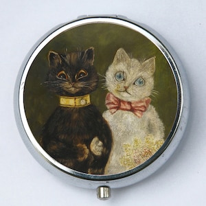 Wedding Cats Pill case pillbox box holder