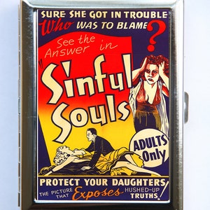 Sinful Souls Cigarette Case Wallet Visitenkarte Halter Reefer Zellstoff seltsam