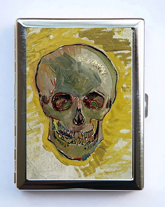 Vincent Van Gogh Skull Cigarette Case Wallet Business Card Holder