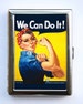 Rosie the Riveter Cigarette Case Wallet Business Card Holder Americana WWII 