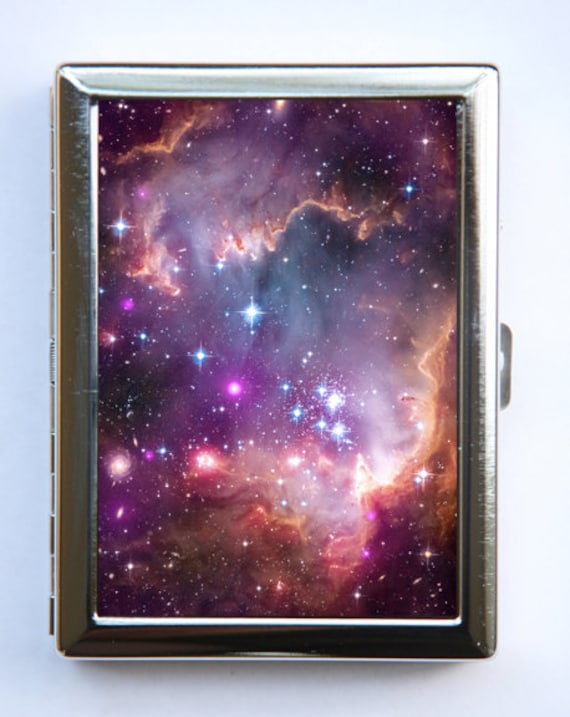 cigarette galaxy Galaxy Stars Cigarette Case Wallet Business Card Holder Outer Space